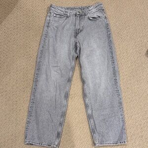 Boy’s Grey-Washed H&M Baggy Straight-Leg Jeans